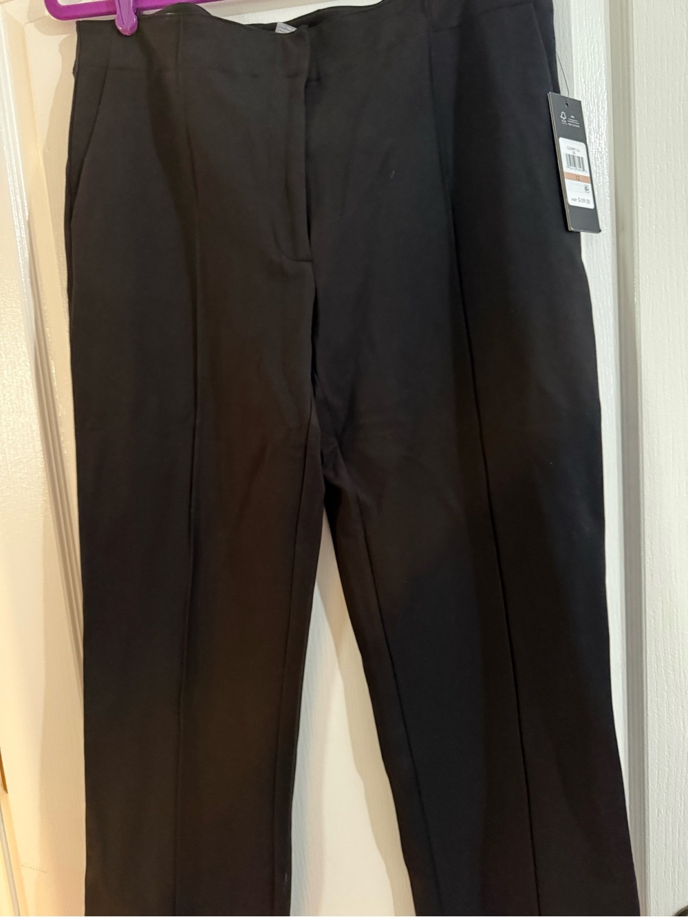 Karl Lagerfeld Black Tailored Straight-Leg Trousers